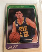 OF) 1988-89 fleer basketball John Stockton rookie