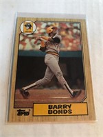 OF) 1987 topps baseball Barry bonds rookie
