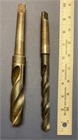 OF)  Large Machinist tapered end drill bits. One