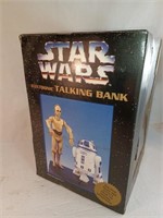 f8) vintage Star Wars electronic talking bank.