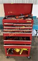 8 Drawer tool box with tools . Wrenches ,