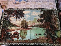 Lake scene tapestry 55x34