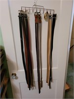 Assorted belts on one hanger