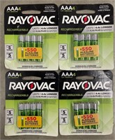 16 PIECES RECHARGEABLE RAYOVAC AAA4 600MAH