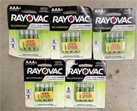 20  PIECES RECHARGEABLE RAYOVAC AAA4 600MAH