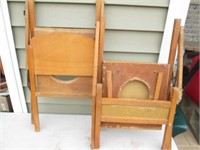 2 Atq/Vintage Wood Potty Training Chairs