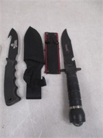 2 Knives w/ Sheaths - Ruko Compass & Jaguar