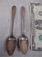 2 Vintage ST Sterling Silver Spoons - 34.5 Grams