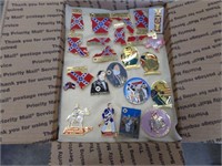 box of Civil war pins