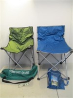 2 Folding Camp Chairs w/ Carriers
