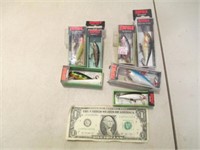 Lot of Rapala Fishing Lures in Boxes