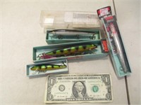 Lot of Vintage Rapala Fishing Lures in Boxes
