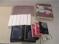 Large Lot of Coin Collecting Storage Books &
