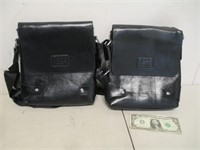2 LRZZ Black Leather Shoulder Bags w/ Tags