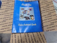 box of State pins with book