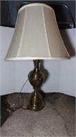 Heavy Brass Table Lamp w/Shade 31x17