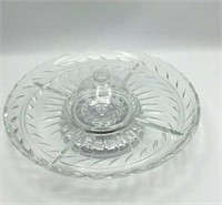 Vintage glass snack Lazy Susan