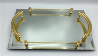 Vintage mirrored dresser tray