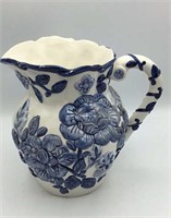 Vintage flowered water pitcher