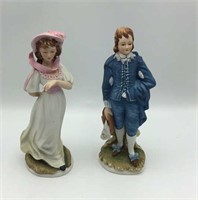 2 lefton Victorian style figurines