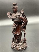 Asian Carved Rosewood Sculpture, 10in