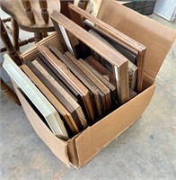 Box Full of Wood Photo Frames