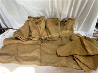 Lot Of 7 Old Burlap Bags Crafts or Decor