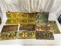 Vintage License Plates Large Lot 1956 to 1969
