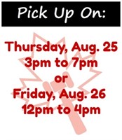 IMPORTANT! Pick up days/times: