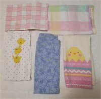 Vintage Easter themed kitchen towels.