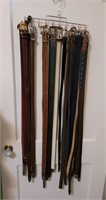 Women's belts on one hanger