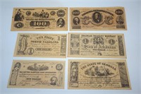 Replica 1800's State Treasury Notes (Bills)