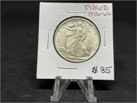 1936 D Walking Liberty Half Dollar - MS 60