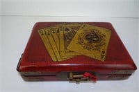 Vintage Oriental Case with Set of Playing Cards