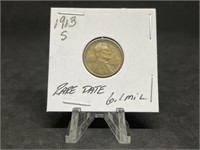 1913 S Lincoln Cent - Rare Date