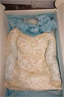Sequin,Custom Beaded Wedding Dress Size 12
