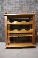 wooden wine holder.