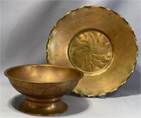 Copper Plate & Bowl