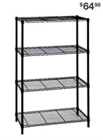 4-Tier Deco Wire Shelf in Black