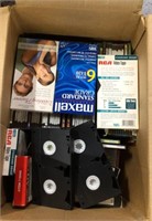 Box full of media DVD - VHS etc