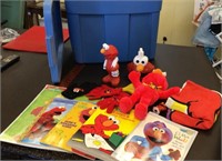 The Elmo wrap up lot in a tote w lid