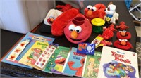 A Bunch of Elmo stuff and a tote to hide it in