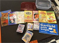 Garfield & other books and baseball cards