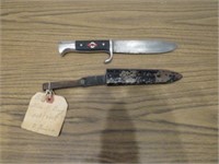 5 1/4in. German Knife w/Metal Sheath