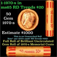 Shotgun Lincoln 1c roll, 1970-s 50, Coin-Tainer Wr