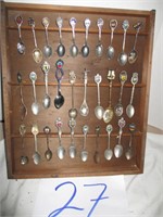 SPOON COLLECTION IN DISPLAY CASE