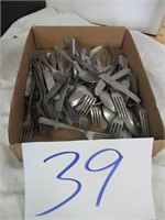 LARGE LOT MIS-MATCHED COOKWARE AND FLATWARE