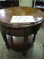 ROUND TABLE  WITH DRAWER AND SHELF