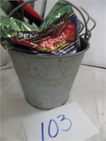 GARDENING BUCKET WITH CONTENTS