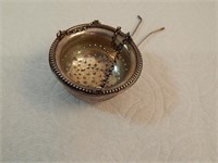 Antique .800 Silver Tea Strainer Basket